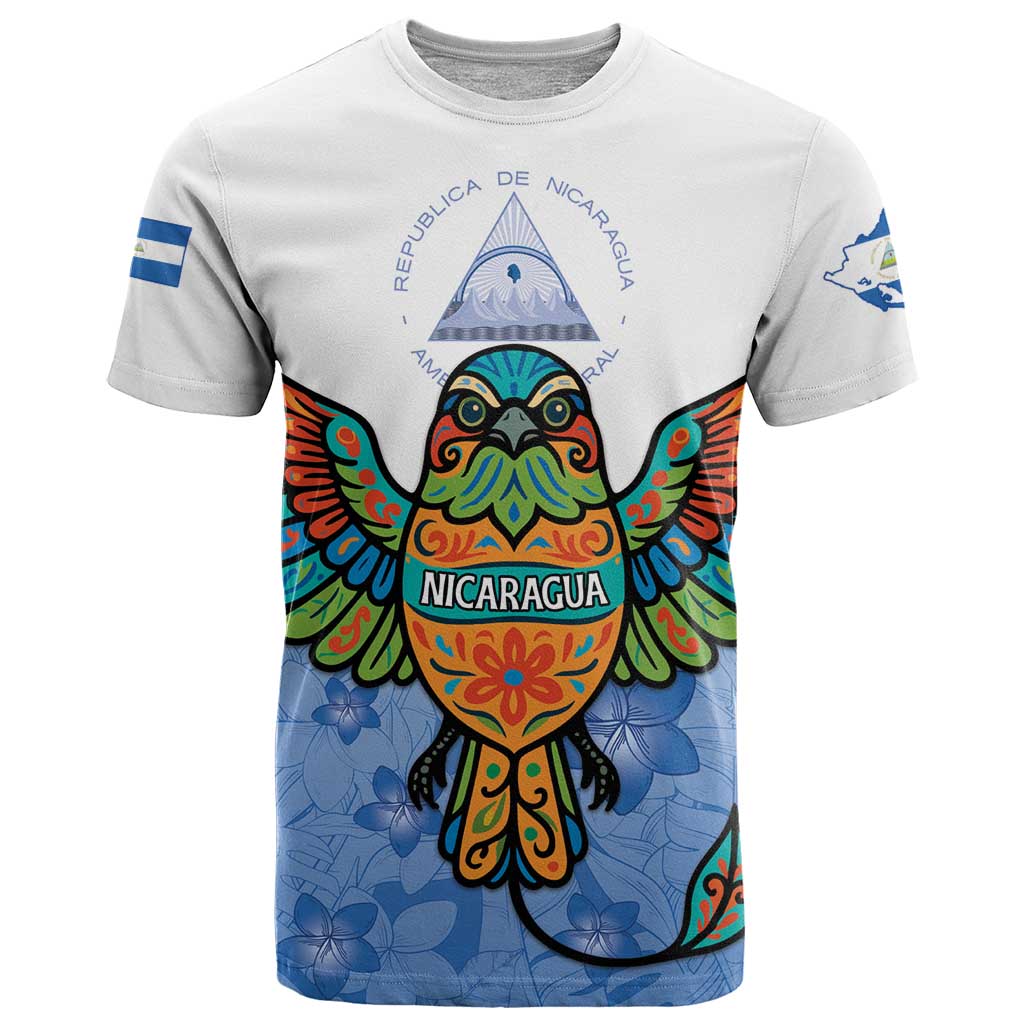 Nicaragua T-Shirt Guardabarranco Bird With Sacuanjoche Graphic Tee