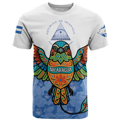 Nicaragua T-Shirt Guardabarranco Bird With Sacuanjoche Graphic Tee