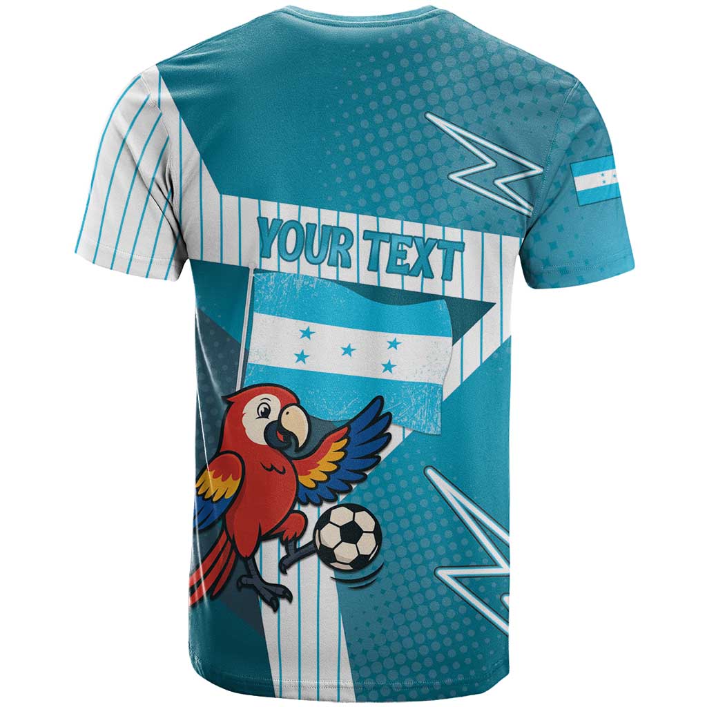 Personalized Honduras Football T-Shirt Scarlet Macaw Mascot Graphic Tee