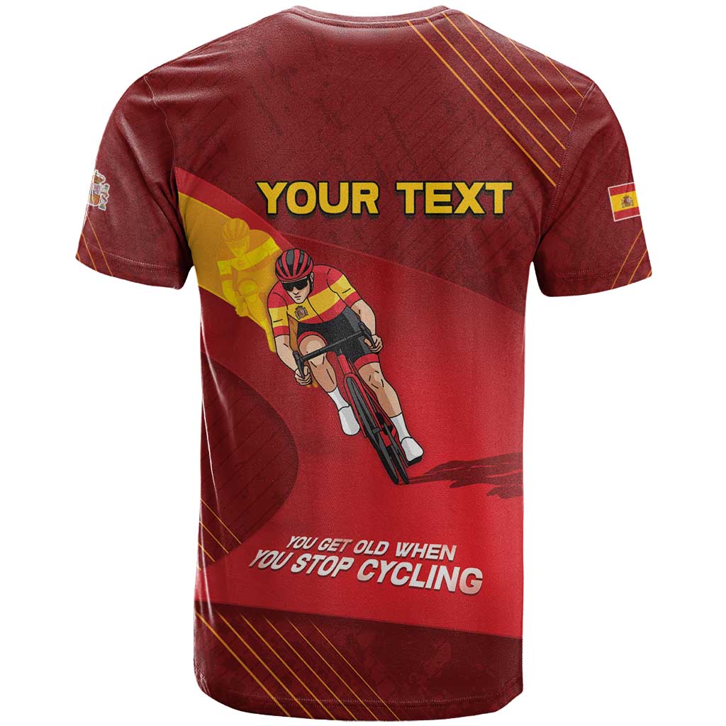 Personalized Spain Cycling T-Shirt You Don't Stop Cycling When You Get Old Graphic Tee