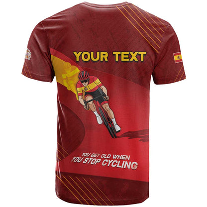 Personalized Spain Cycling T-Shirt You Don't Stop Cycling When You Get Old Graphic Tee