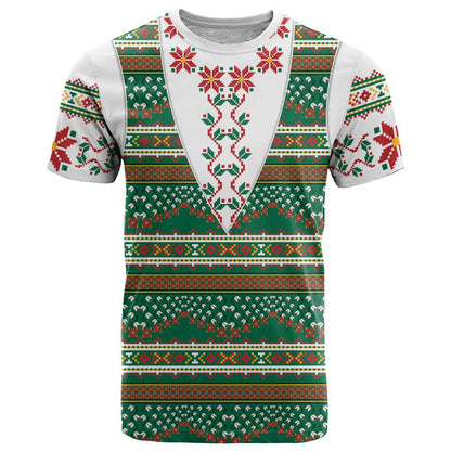 Lithuanian National Costume T-Shirt Traditional Folk Pattern Graphic Tee