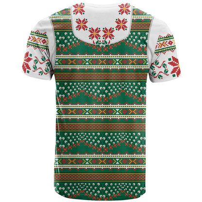 Lithuanian National Costume T-Shirt Traditional Folk Pattern Graphic Tee