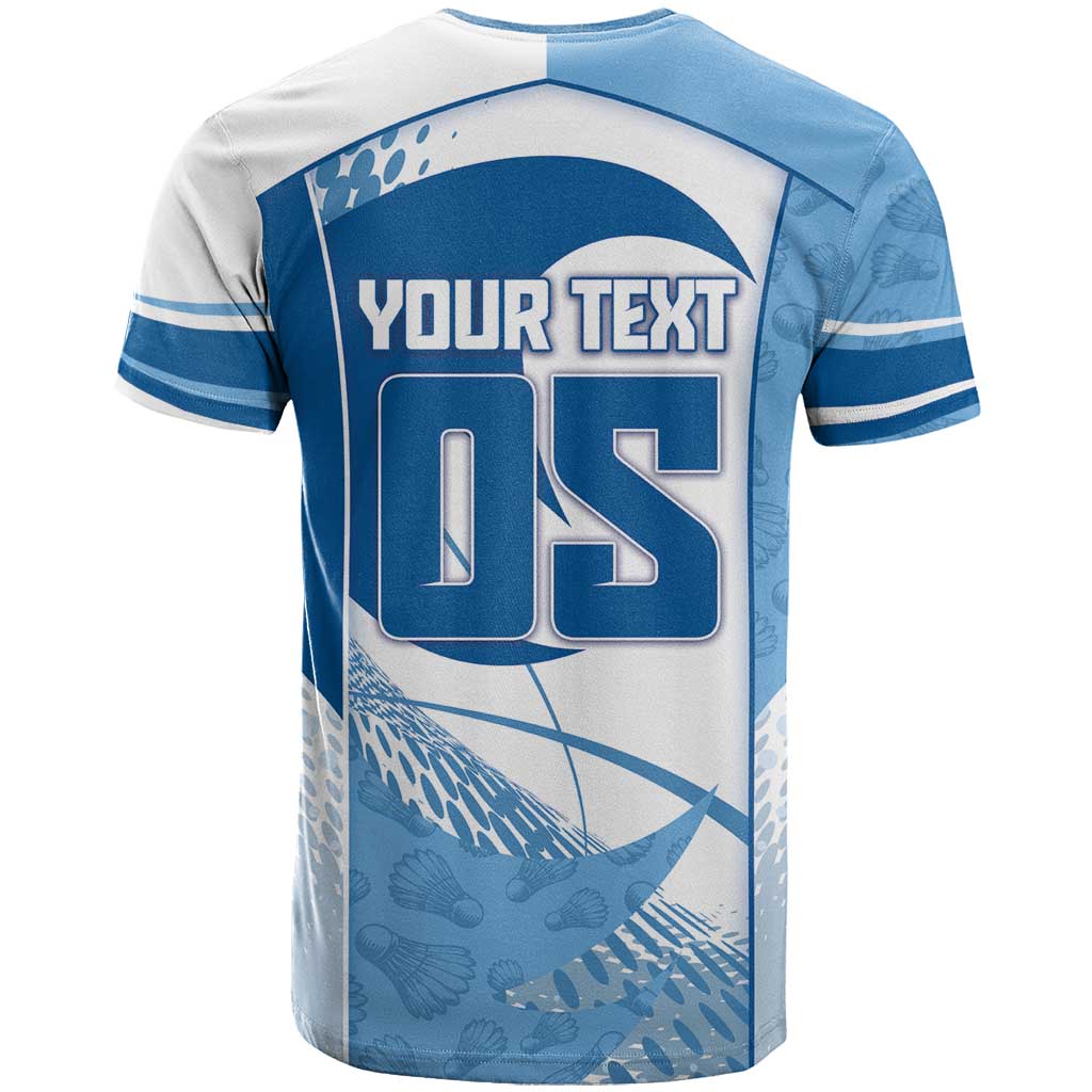 Custom Badminton T-Shirt Dynamic Swoosh Graphic Tee