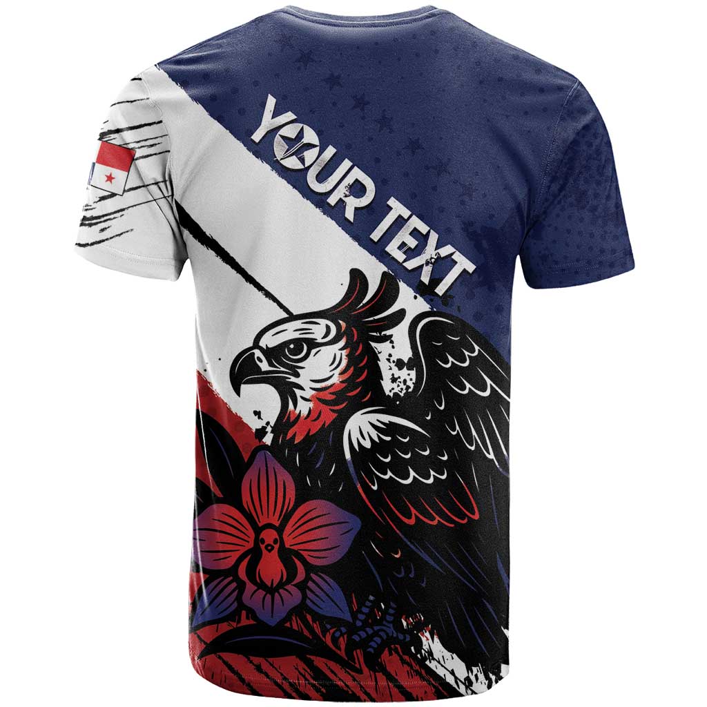 Personalized Panama T-Shirt Harpy Eagle Bird Grunge Style Graphic Tee