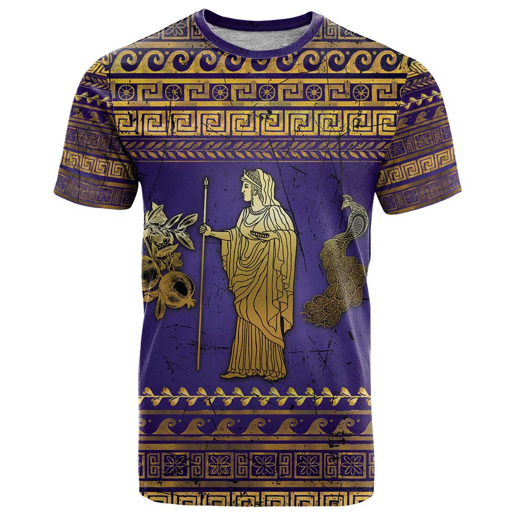 Hera T-Shirt Goddess With Ancient Greek Pattern Graphic Tee