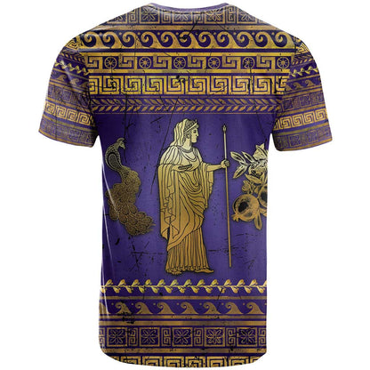 Hera T-Shirt Goddess With Ancient Greek Pattern Graphic Tee