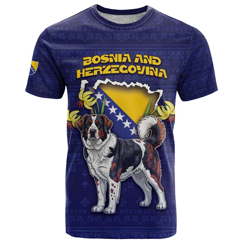 Personalized Bosnia And Herzegovina T-Shirt The Tornjak With Lilium Bosniacum Graphic Tee