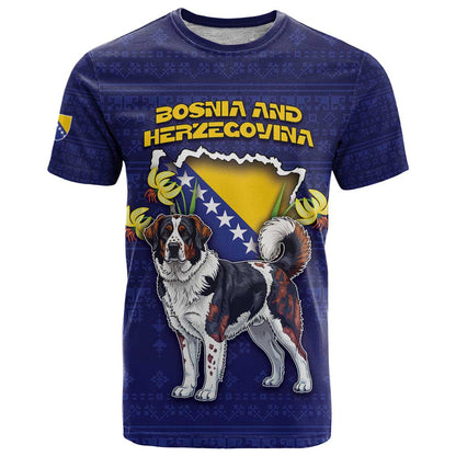 Personalized Bosnia And Herzegovina T-Shirt The Tornjak With Lilium Bosniacum Graphic Tee