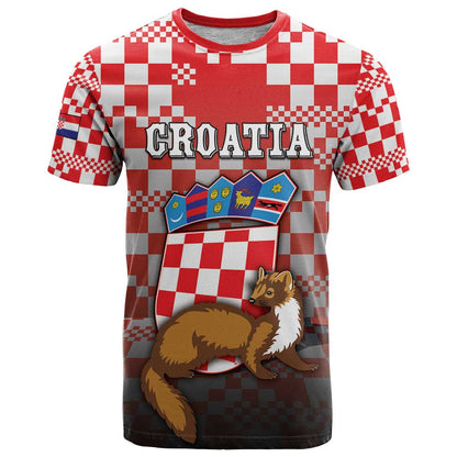 Personalized Croatia T-Shirt Kuna Zlatica With Symbol Graphic Tee