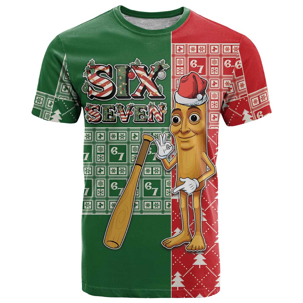 Six Seven Christmas T-Shirt Funny Tung Tung Tung Sahur Graphic Tee