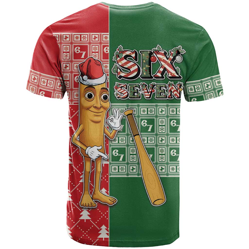 Six Seven Christmas T-Shirt Funny Tung Tung Tung Sahur Graphic Tee