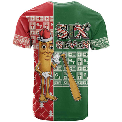 Six Seven Christmas T-Shirt Funny Tung Tung Tung Sahur Graphic Tee