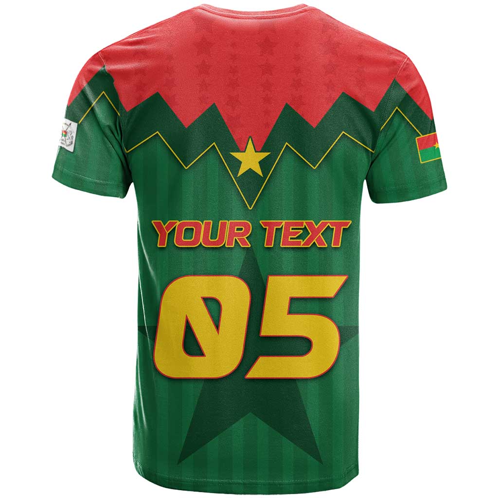 Custom Football Burkina Faso T-Shirt Rising Star And Horse Sport Style Graphic Tee