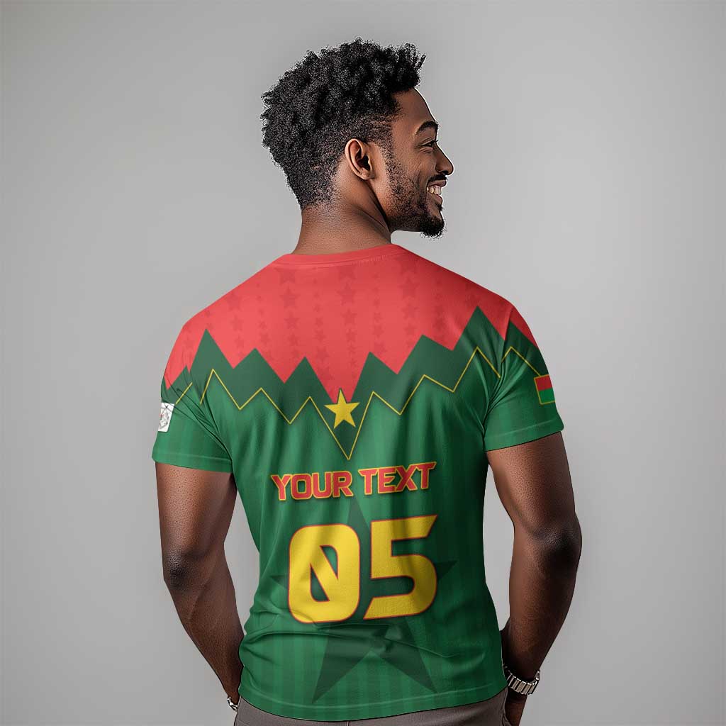 Custom Football Burkina Faso T-Shirt Rising Star And Horse Sport Style Graphic Tee