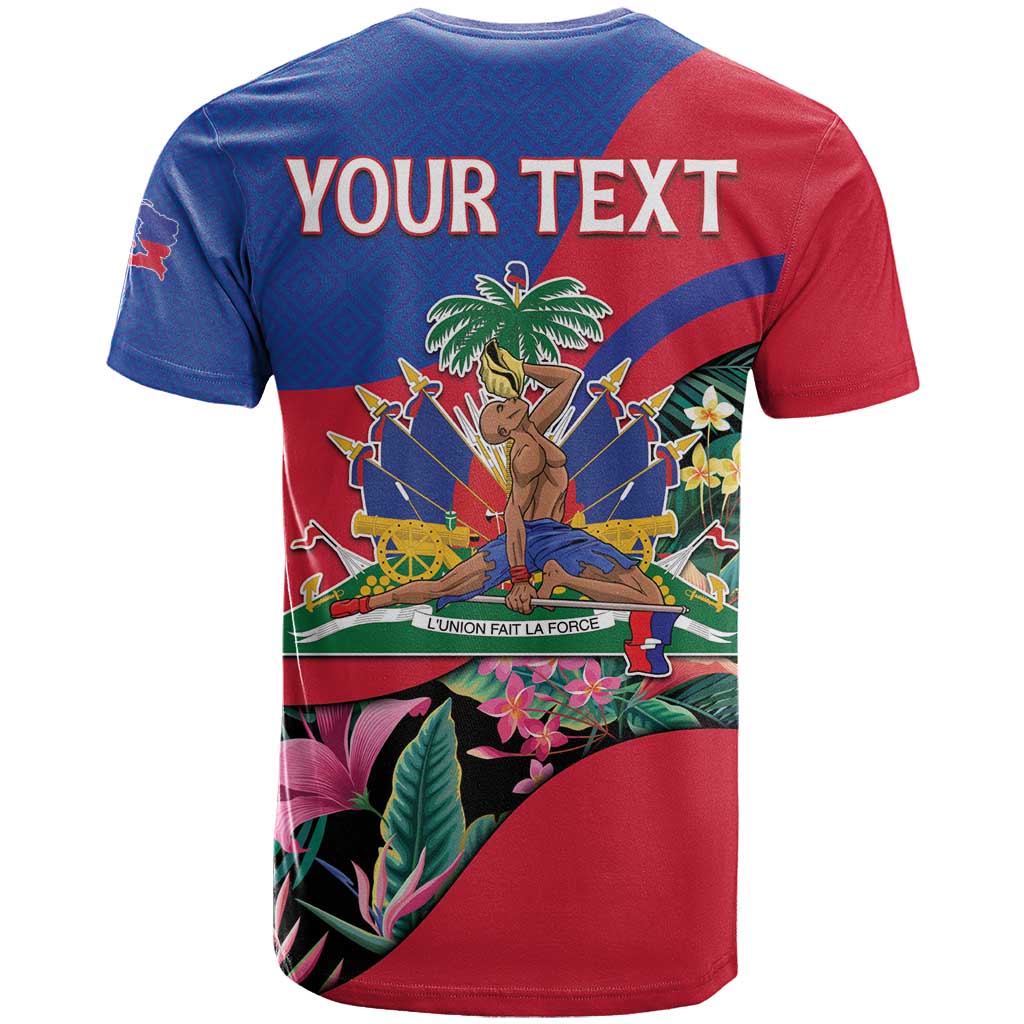 Personalized Haiti T-Shirt Tropical Hibiscus Flowers Graphic Tee