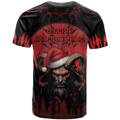 Merry Krampus T-Shirt Dark Grunge Christmas Graphic Tee