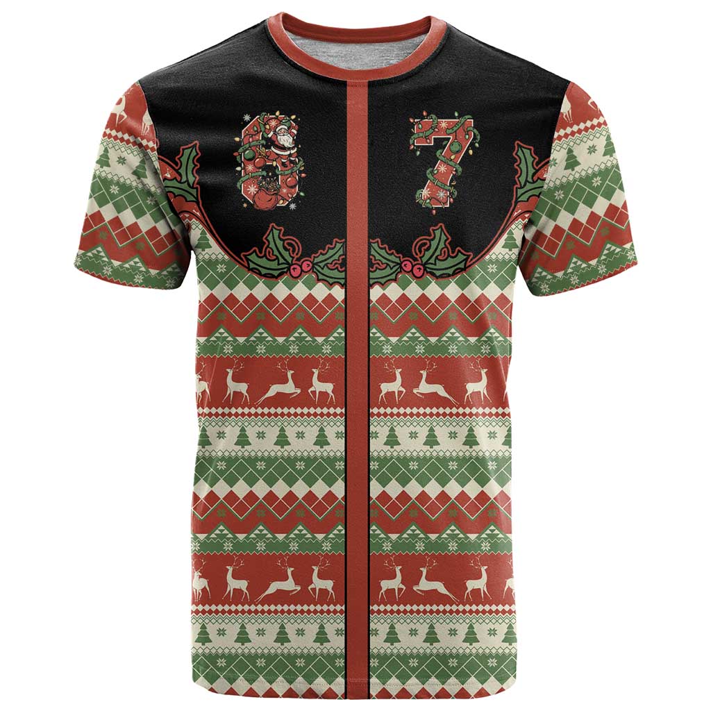 Western Yoke T-Shirt Funny Six Seven Christmas Graphic Tee