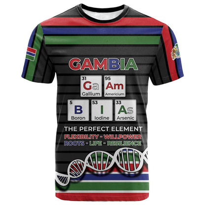 Gambia T-Shirt Perfect Periodic Element Of African Graphic Tee