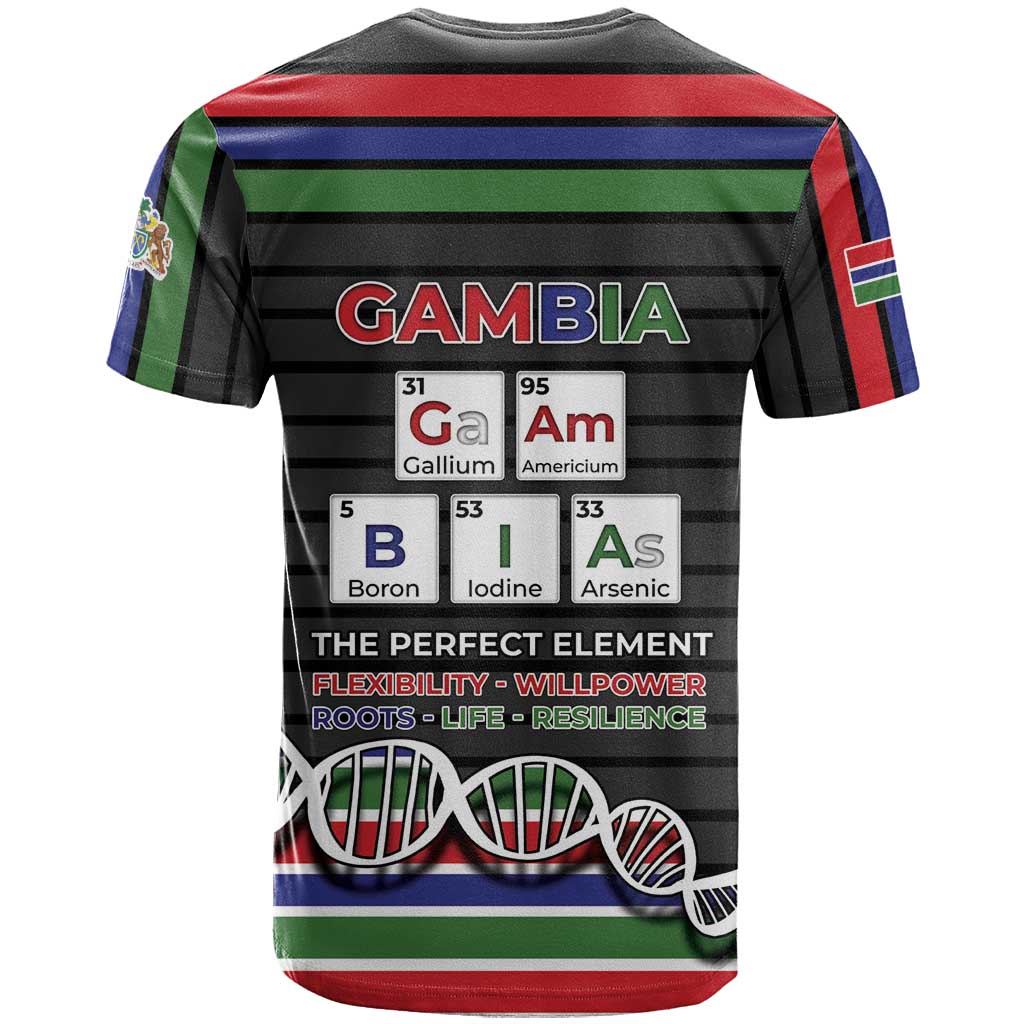 Gambia T-Shirt Perfect Periodic Element Of African Graphic Tee