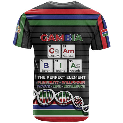 Gambia T-Shirt Perfect Periodic Element Of African Graphic Tee