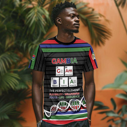 Gambia T-Shirt Perfect Periodic Element Of African Graphic Tee