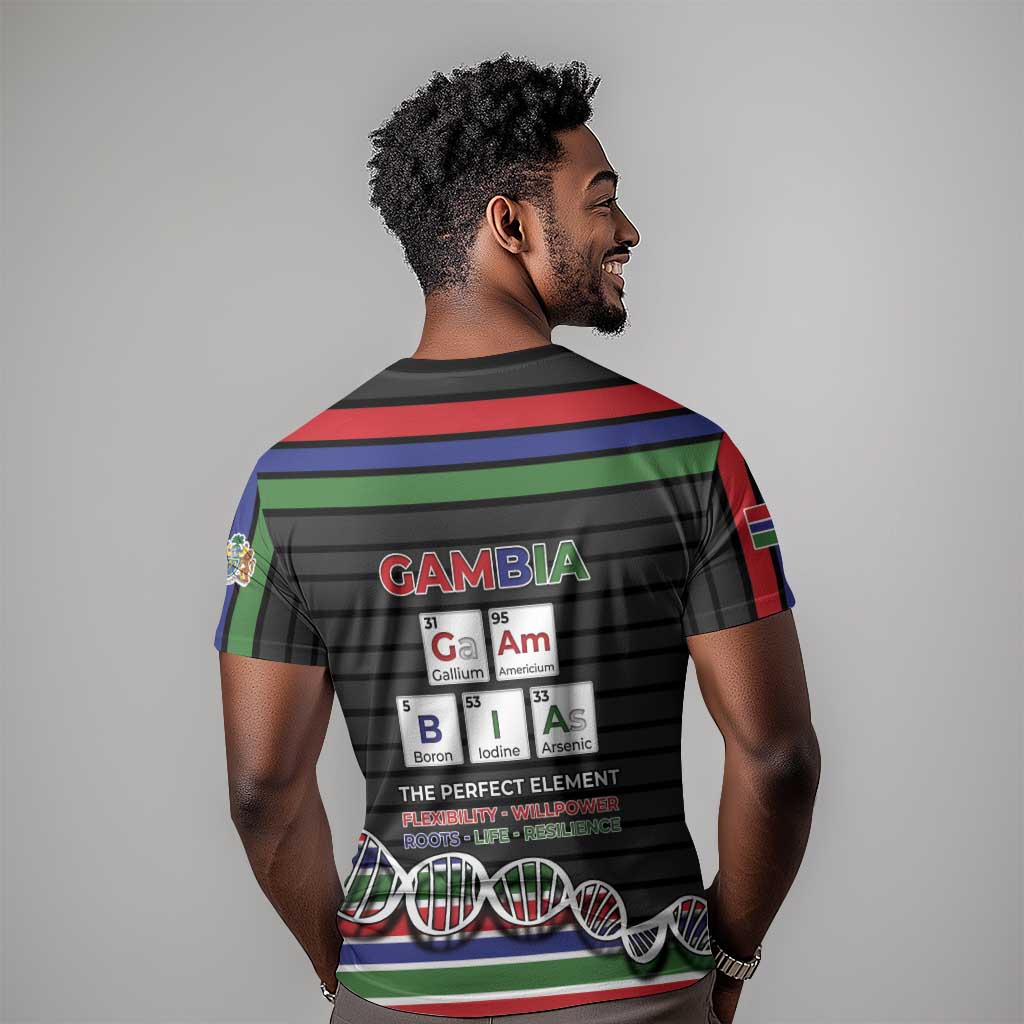 Gambia T-Shirt Perfect Periodic Element Of African Graphic Tee