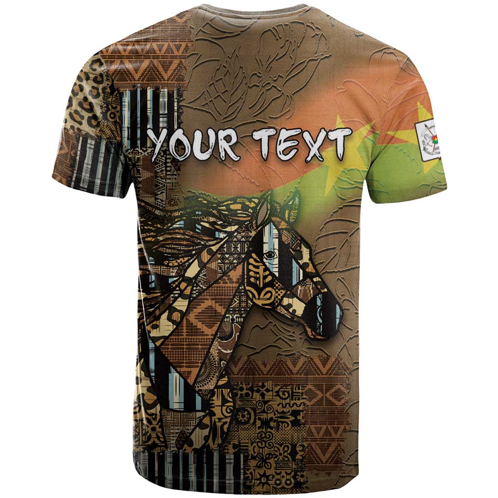 Personalized Burkina Faso T-Shirt African Tribal Horse Patchwork Style Graphic Tee
