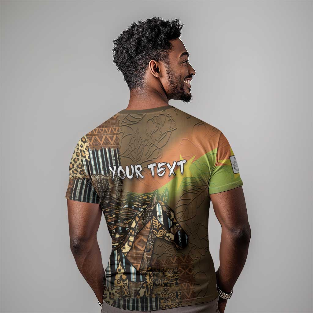Personalized Burkina Faso T-Shirt African Tribal Horse Patchwork Style Graphic Tee
