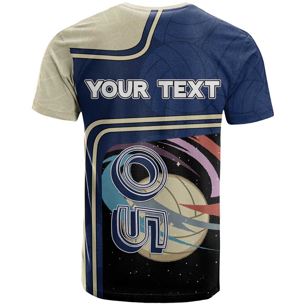 Custom Volleyball T-Shirt Astronaut Cosmic Spiker Graphic Tee