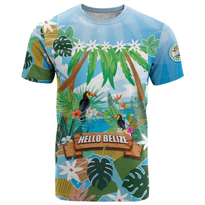 Toucan Belize T-Shirt Tropical Vibes Graphic Tee