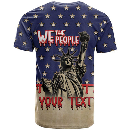 Personalized USA 4th Of July T-Shirt We The People Graphic Tee