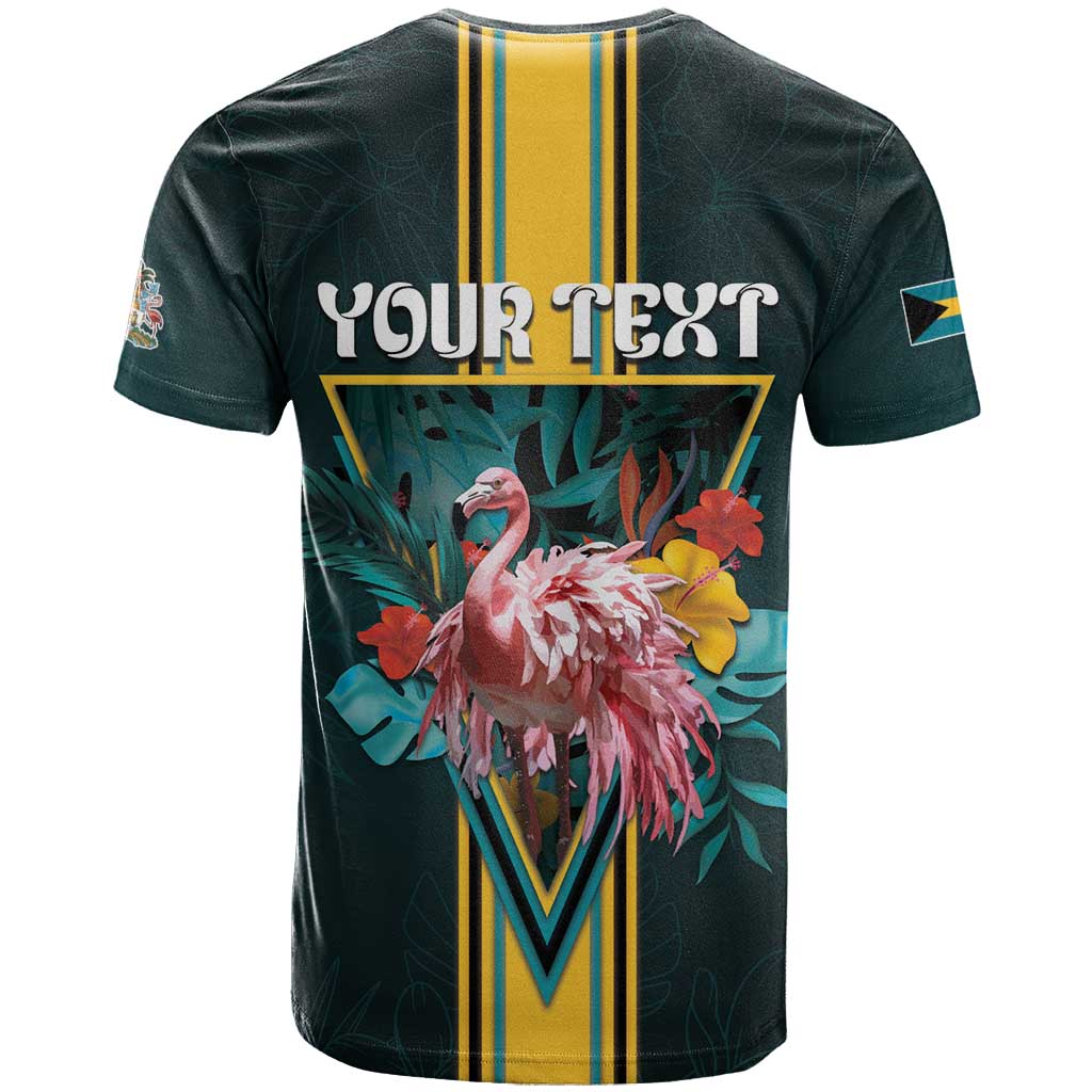 Personalized The Bahamas T-Shirt The Flamingo Tropical Flowers Graphic Tee