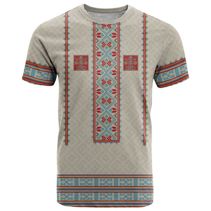 Lithuanian National Costume T-Shirt Traditional Folk Pattern Graphic Tee