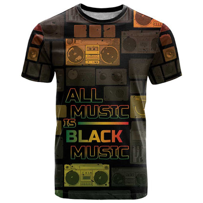 Black Music Month T-Shirt All Music Is Black Music Graphic Tee