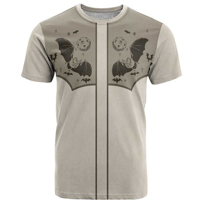 Western Gothic Yoke T-Shirt Bat And Stars Graphic Tee