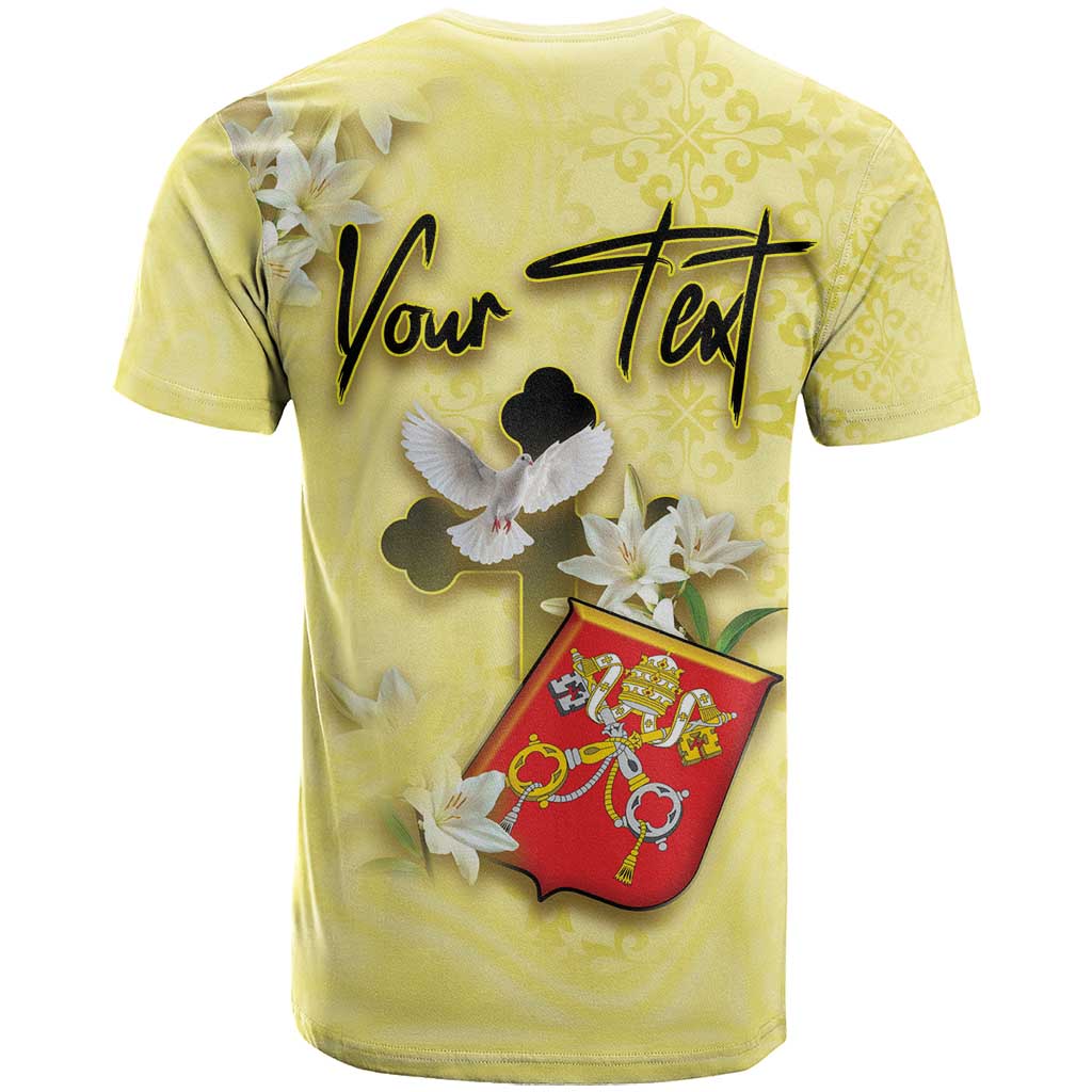 Personalized Vatican City T-Shirt Coat Of Arms With Dove Bird Graphic Tee