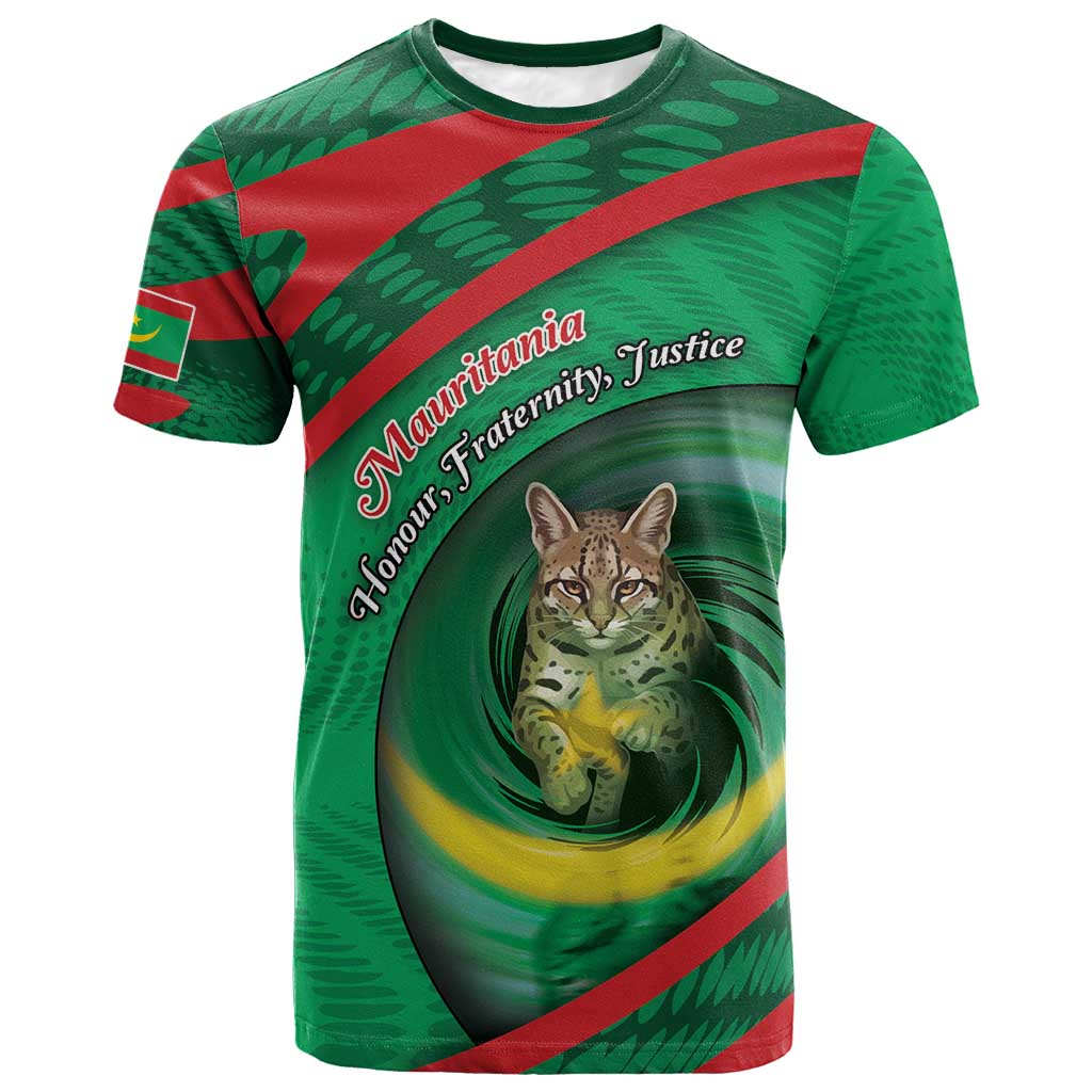 Personalized Mauritania T-Shirt African Wildcat From Richat Structure Graphic Tee