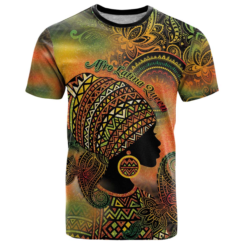 Black Women T-Shirt Afro Latina Queen Graphic Tee