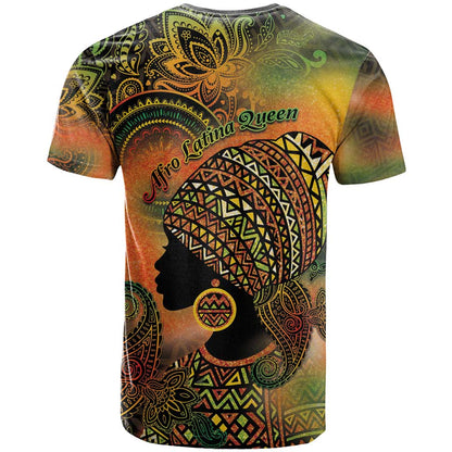 Black Women T-Shirt Afro Latina Queen Graphic Tee