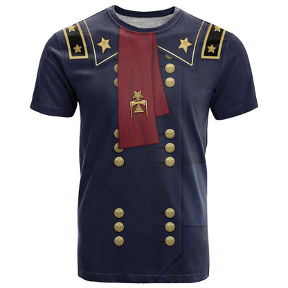 George Armstrong Custer T-Shirt Soldier Costume Graphic Tee