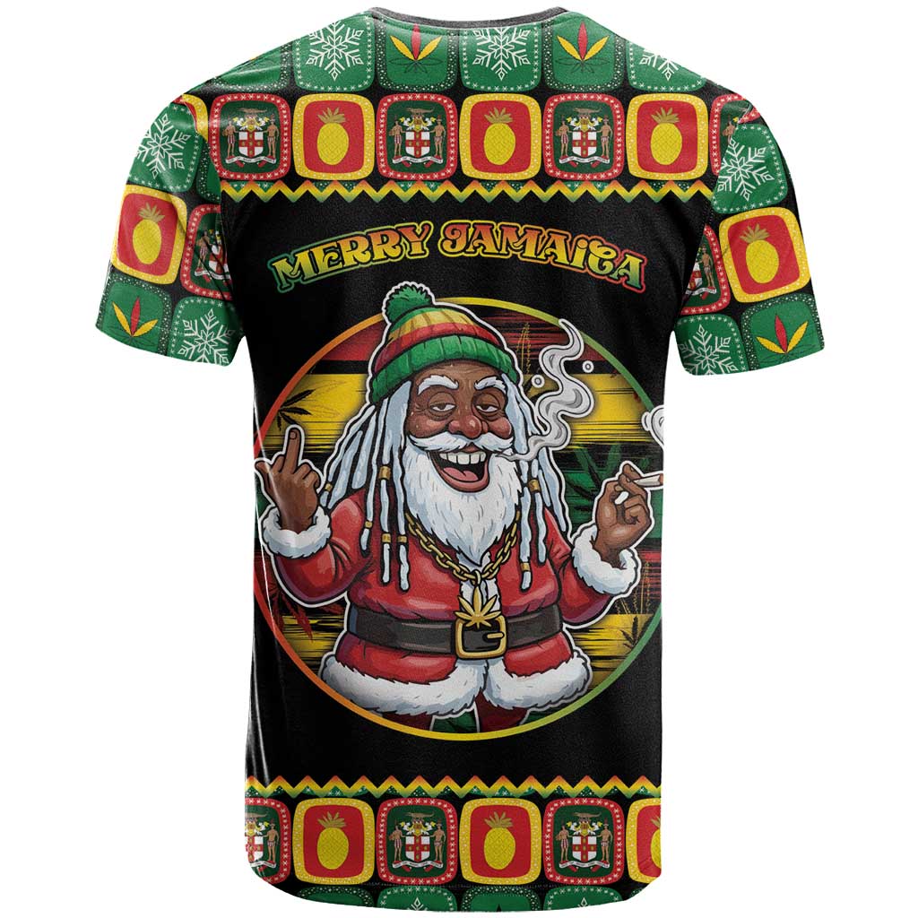 Jamaica Christmas T-Shirt Most Likely To Smoke With Santa Graphic Tee