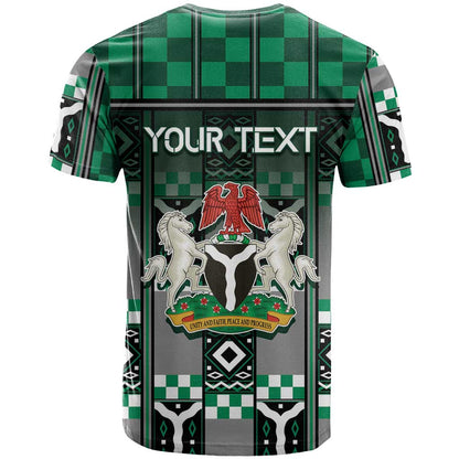 Personalized Nigeria T-Shirt Eagle With Tribal Patterns Graphic Tee