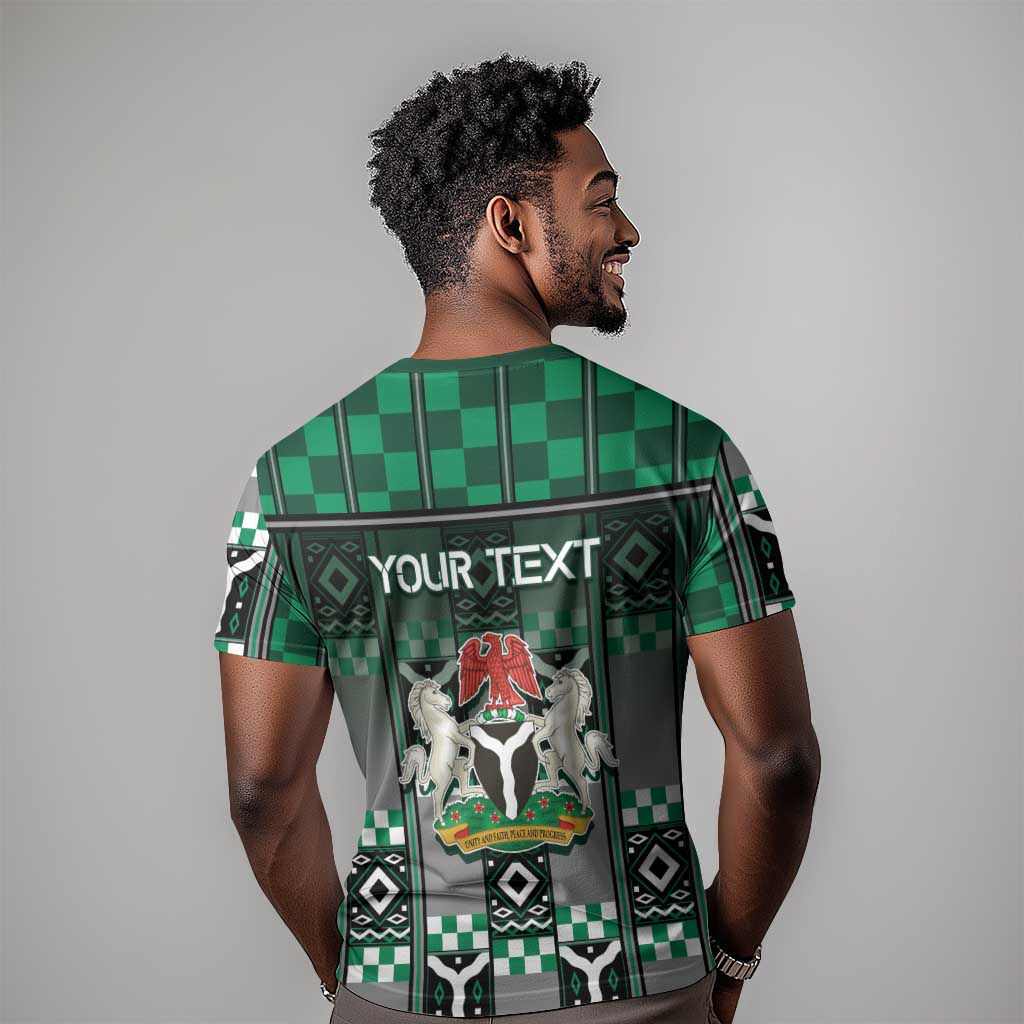 Personalized Nigeria T-Shirt Eagle With Tribal Patterns Graphic Tee