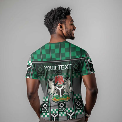 Personalized Nigeria T-Shirt Eagle With Tribal Patterns Graphic Tee