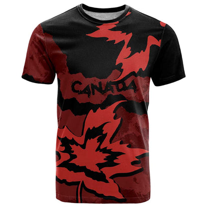 Canada Maple Leaf T-Shirt Unique Style Red Version Graphic Tee