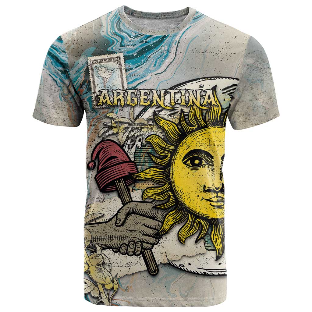 Argentina T-Shirt Sol De Mayo Retro Style Graphic Tee