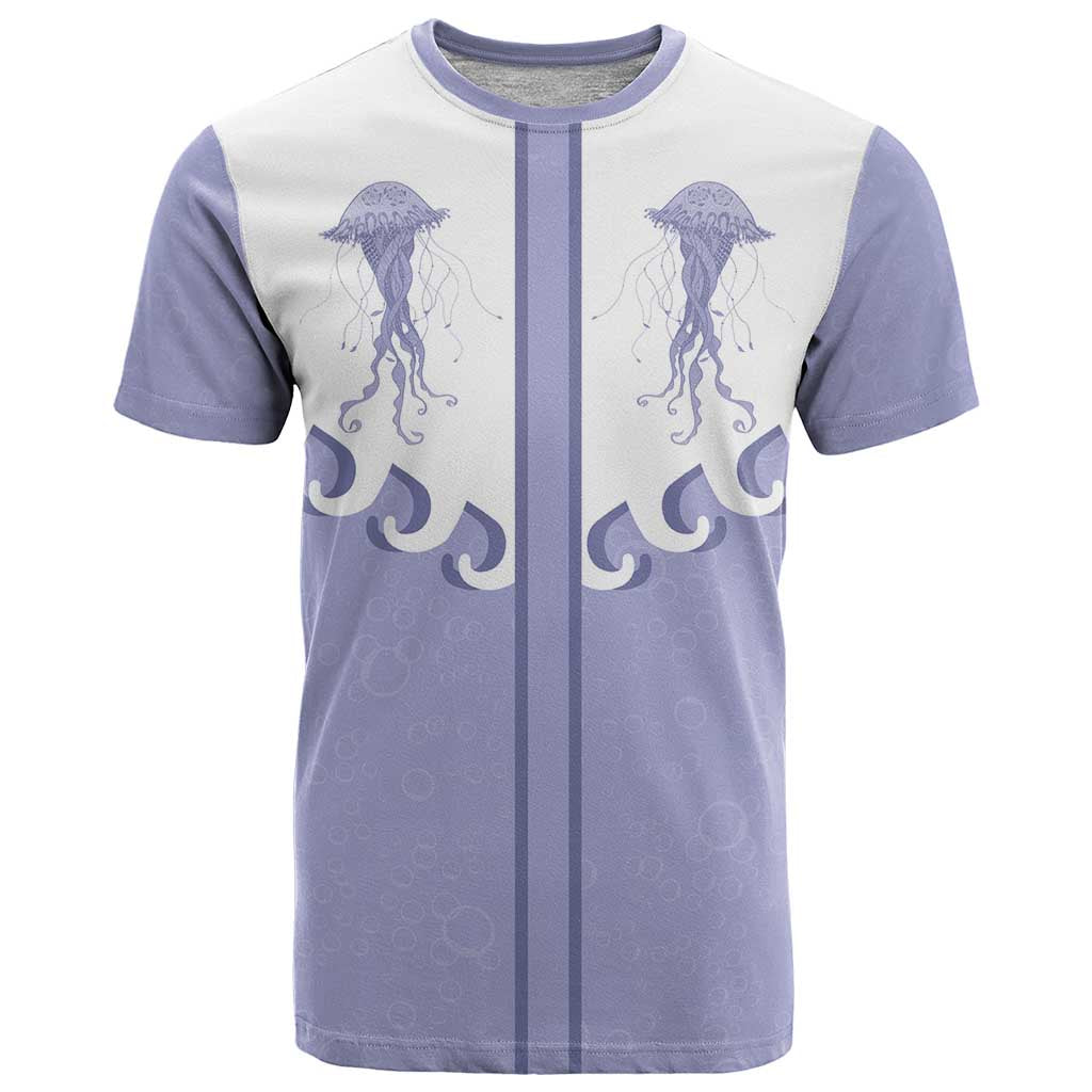 Western Yoke T-Shirt Jellyfish And Water Bubbles Cowboy Style Graphic Tee