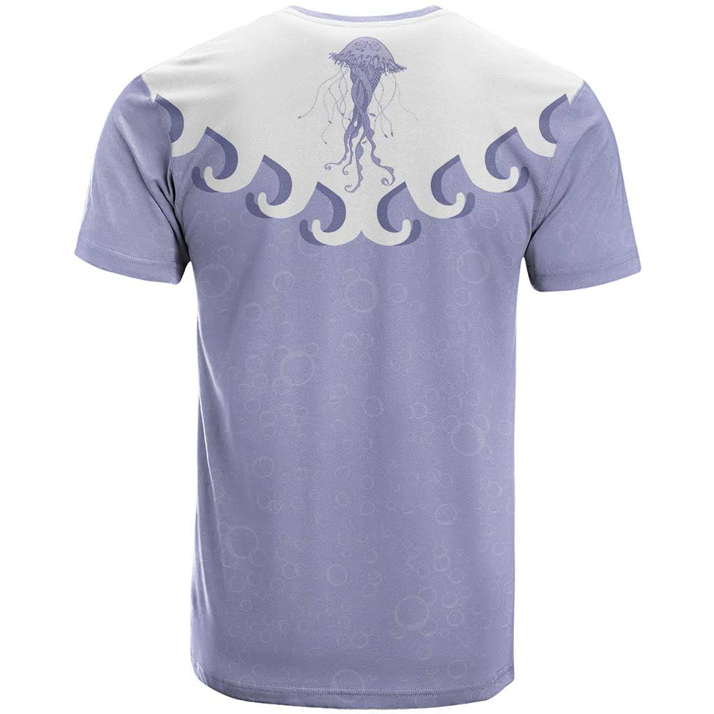 Western Yoke T-Shirt Jellyfish And Water Bubbles Cowboy Style Graphic Tee
