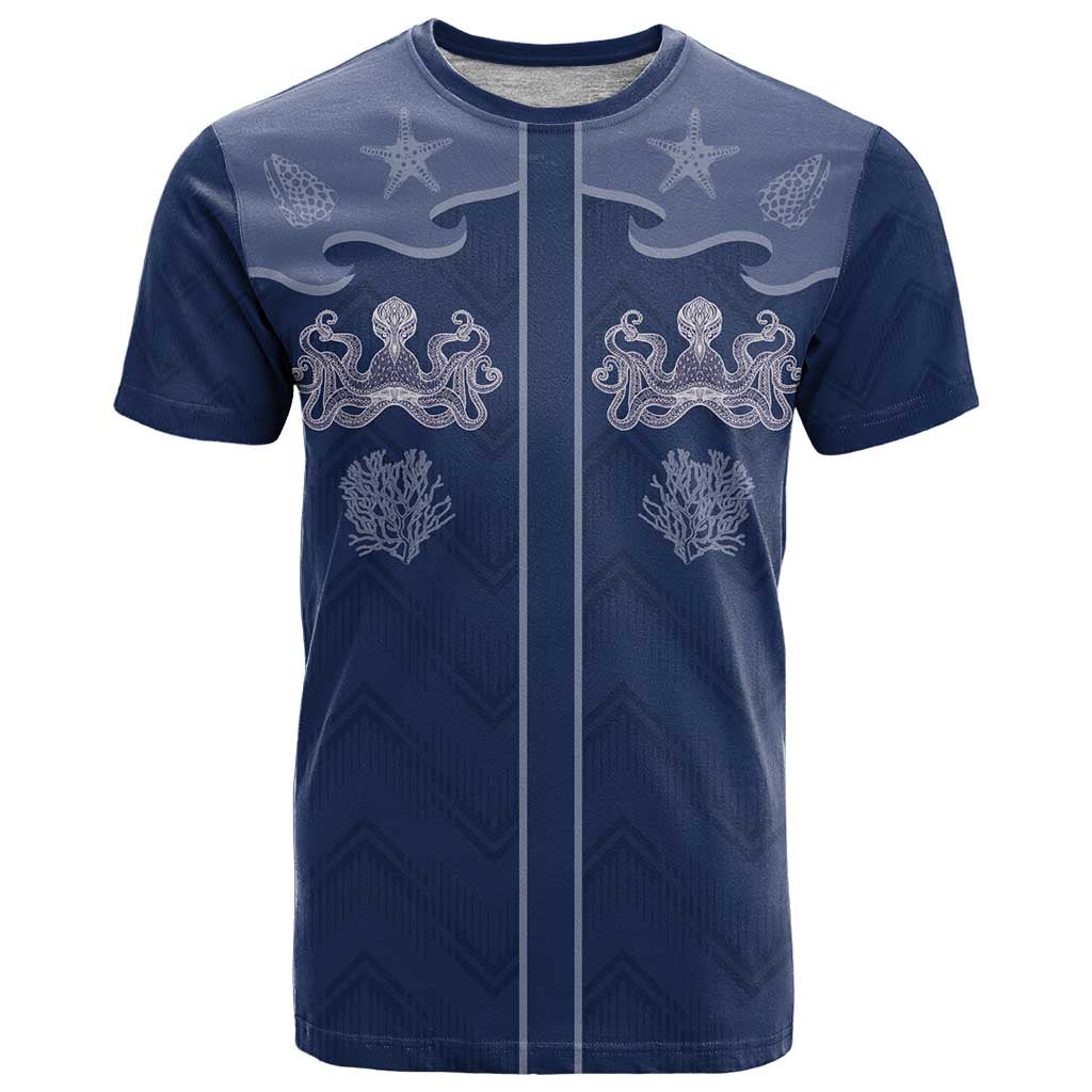 Western Yoke T-Shirt Octopus And Coral Cowboy Style Graphic Tee